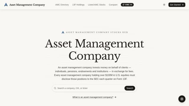 Asset Management Company Stocks Hub screenshot 1