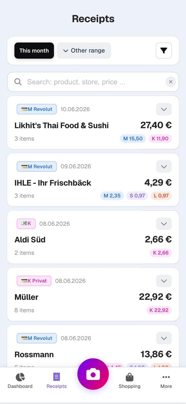 BonSplit screenshot 1