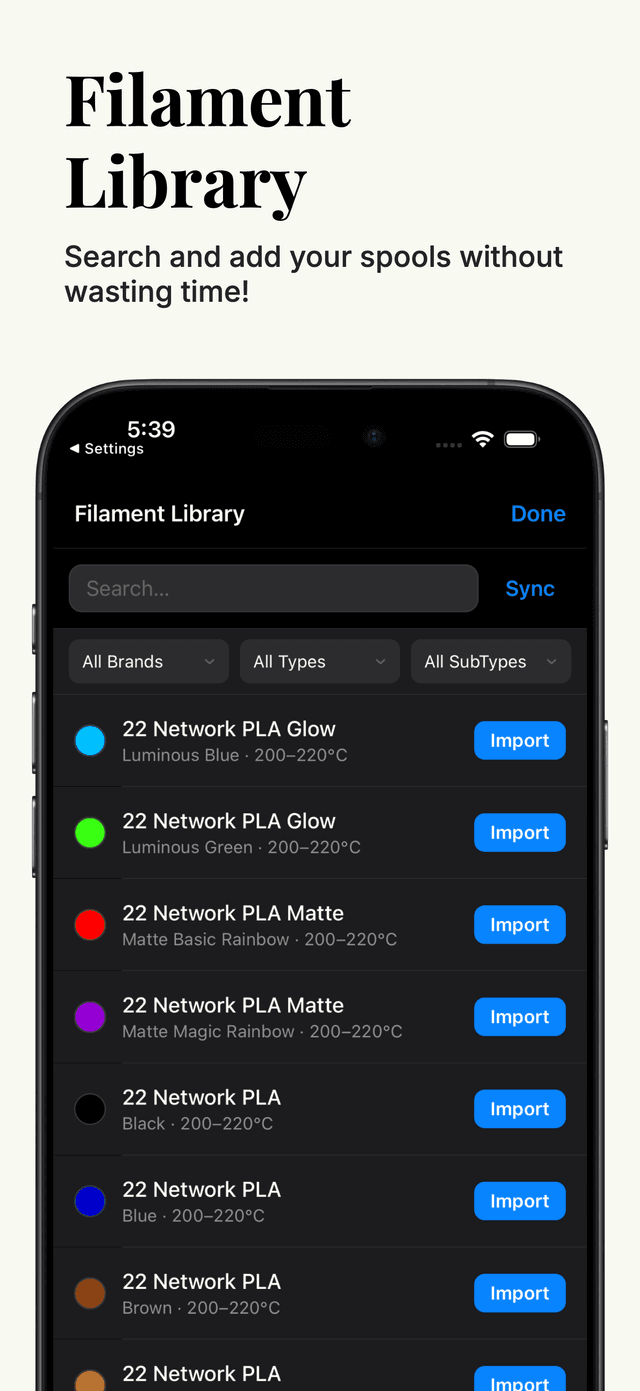 Tag My Spool - NFC Fillament screenshot 4