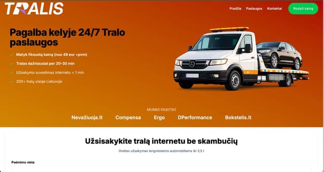tralis.lt screenshot 1