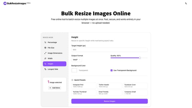 Bulk Resize Images Online screenshot 4