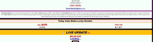 Satta Matka Dpboss Kalyan 143 Guessing screenshot 1