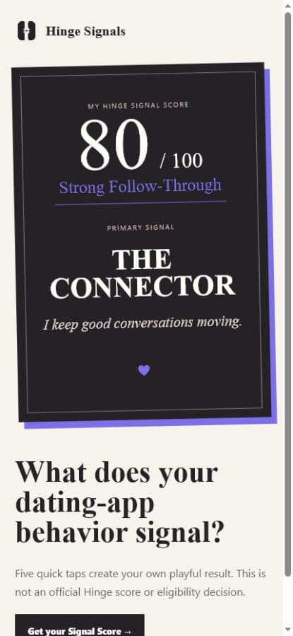 Hinge Signals screenshot 3