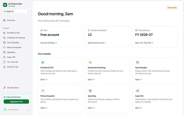 Oz Finance Hub screenshot 1