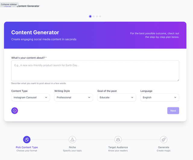 SocialOrbit - AI-Powered Social Media Content Generator screenshot 4