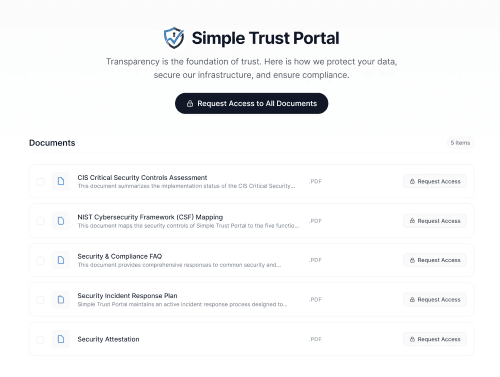 Simple Trust Portal screenshot 1