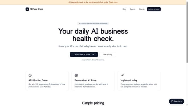 aipulsecheck.io screenshot 1