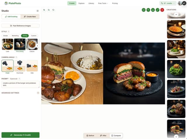 Plate Photo AI screenshot 1