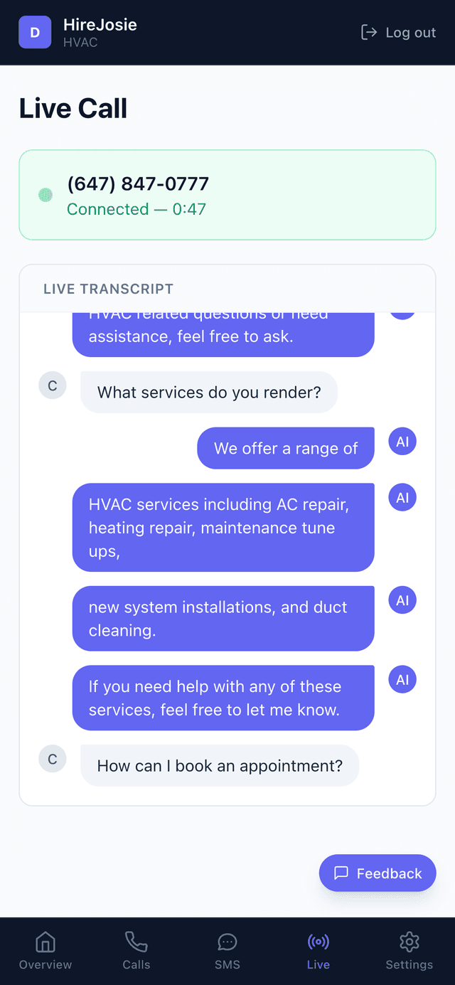 HireJosie screenshot 3