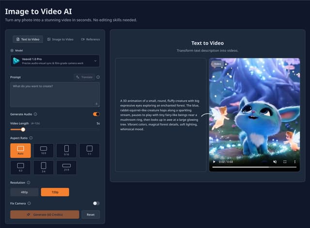 Create Cinematic Videos with Audio | Veevid screenshot 2