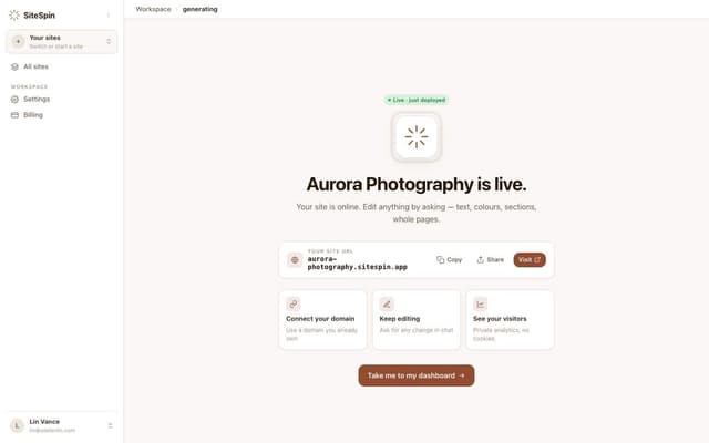 SiteSpin screenshot 2