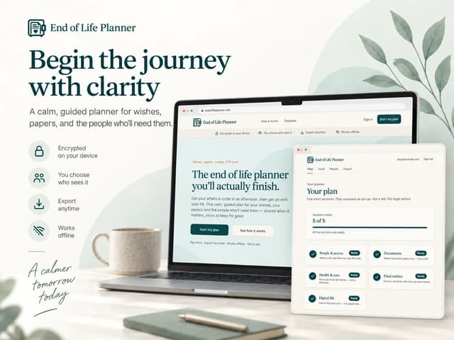 End of Life Planner screenshot 1