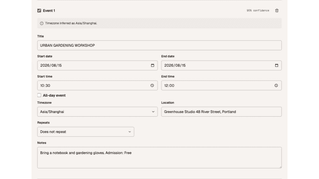 Image to Calendar screenshot 1