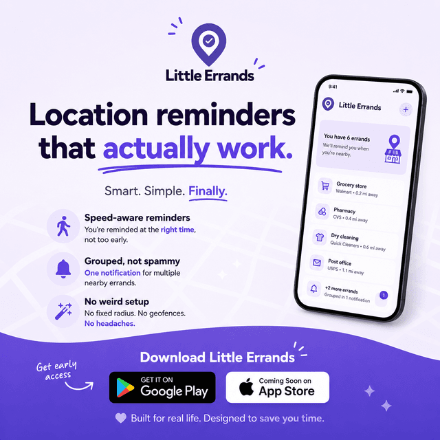 Little Errands | Location reminders for errands nearby screenshot 1