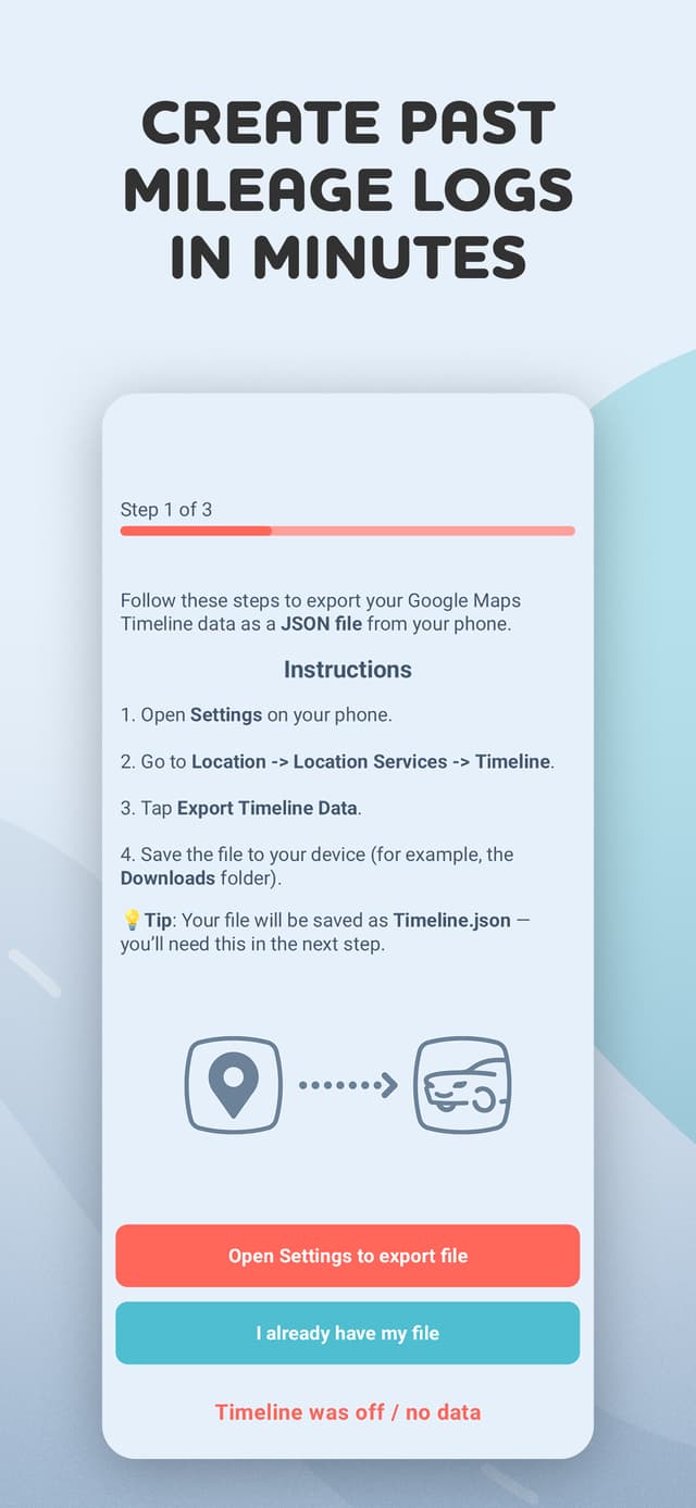 Mileage Log from Google Maps App screenshot 5