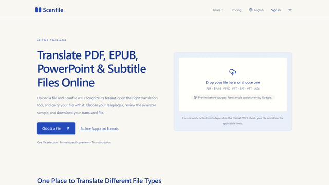 Scanfile screenshot 1