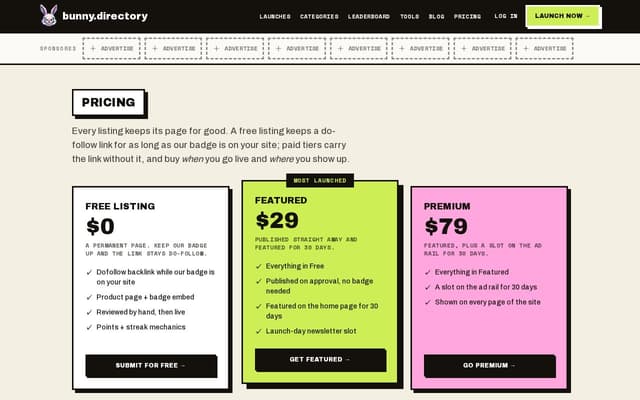 bunny.directory screenshot 2