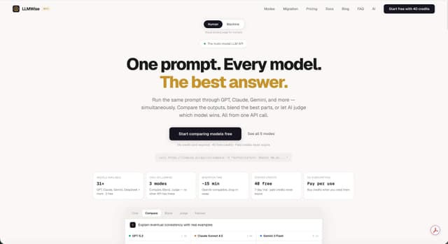 LLMWise screenshot 1