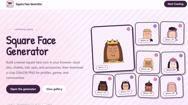 Square Face Generator screenshot 1