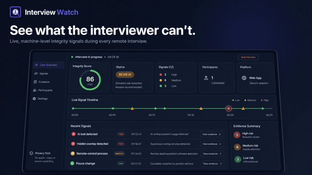 InterviewWatch screenshot 1
