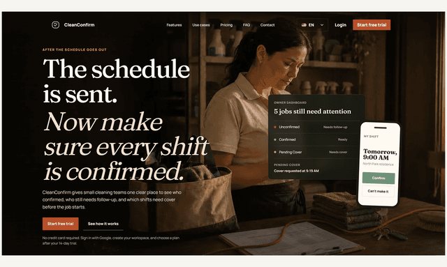 CleanConfirm screenshot 1