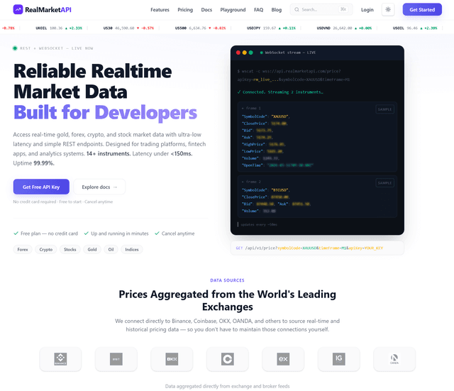 Realtime Market API screenshot 1