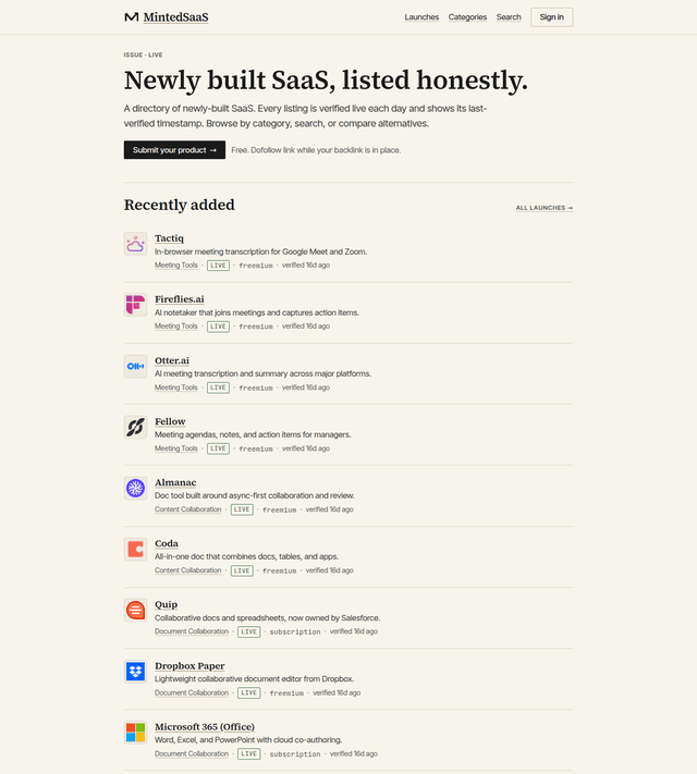 MintedSaaS screenshot 1