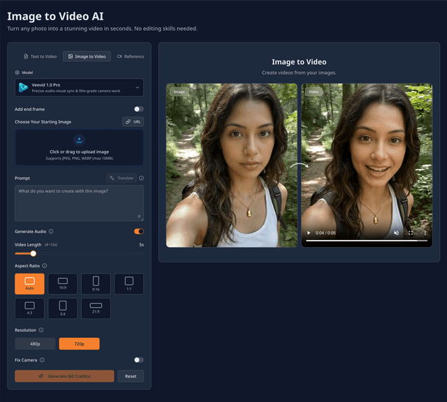 Create Cinematic Videos with Audio | Veevid screenshot 3