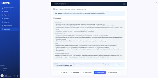 Orvo — Relationship Management Software for Professionals screenshot 3