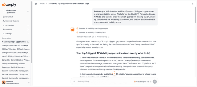 Zerply - Agentic AI SEO Platform with AI Visibility Tracking screenshot 2