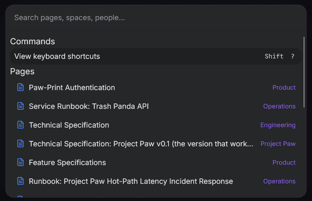 Raccoon Page — Ultra-Fast Keyboard-First Corporate Wiki screenshot 5