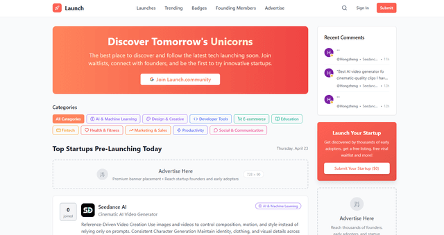 Launch Community screenshot 2