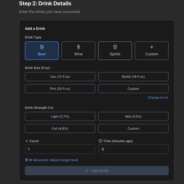 bac calculator screenshot 2