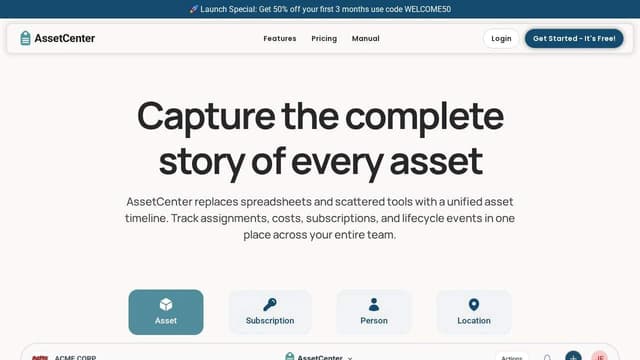 AssetCenter screenshot 2