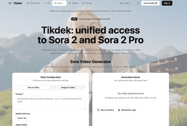 Sora 2 API screenshot 1
