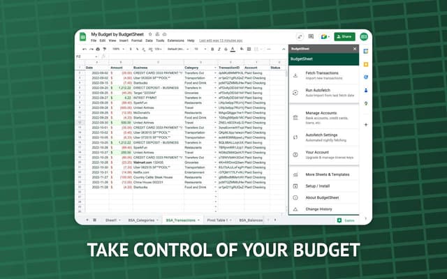 BudgetSheet screenshot 1
