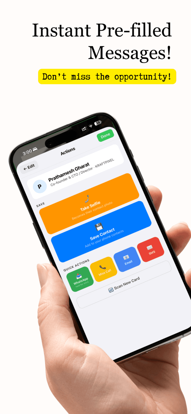 CardAction — AI Business Card Scanner for iOS & Android screenshot 3