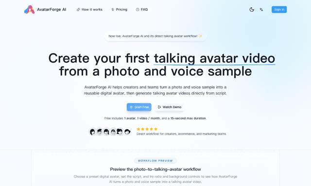 AvatarForge AI screenshot 1