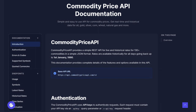 Commodity Price API screenshot 4