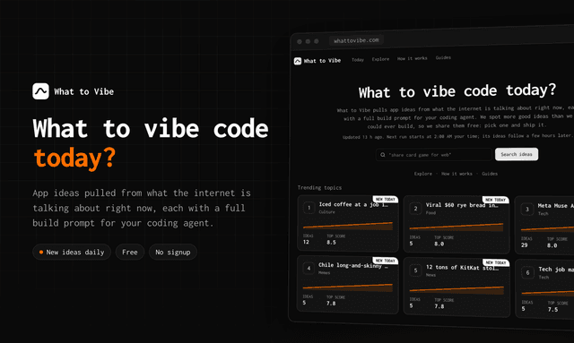 What to Vibe screenshot 1