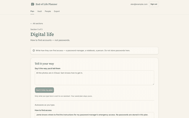 End of Life Planner screenshot 8