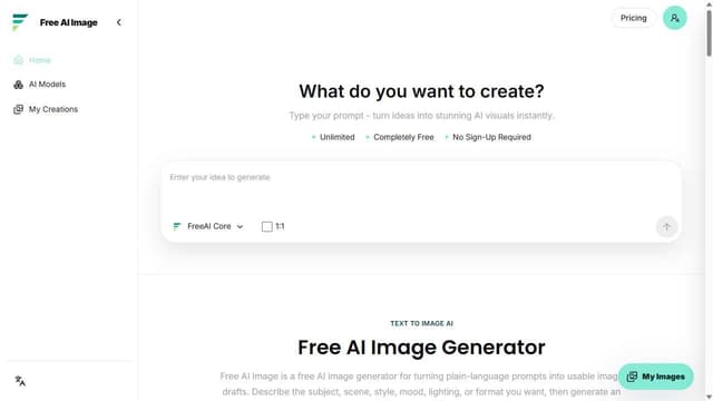 Free AI Image screenshot 1