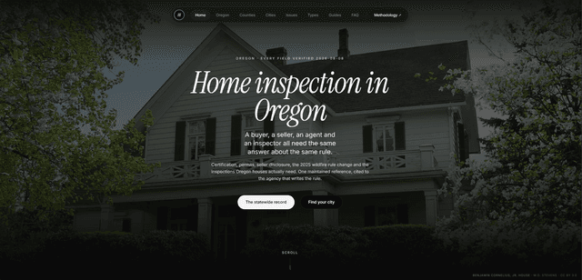 Oregon Home Inspection Guide screenshot 1