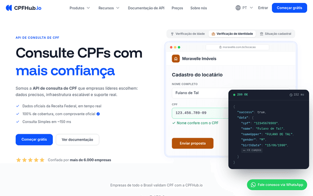 CPFHub.io screenshot 1