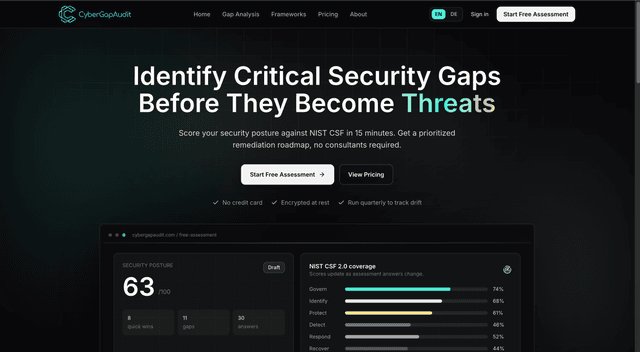 CyberGapAudit screenshot 1