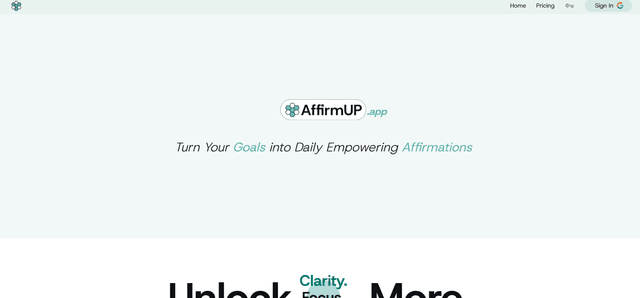 Affirmup screenshot 1