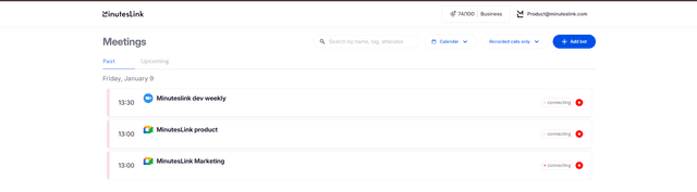 MinutesLink screenshot 1