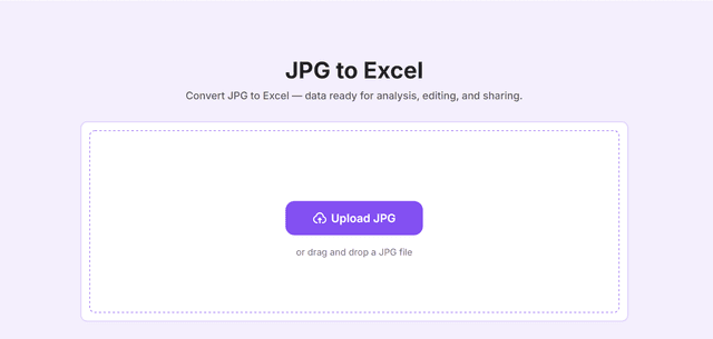 JPG To Excel screenshot 1