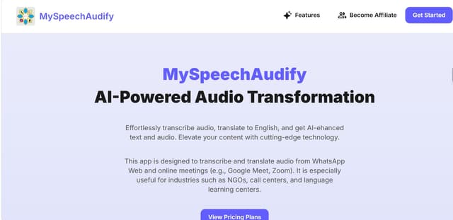 Myspeechaudify screenshot 1