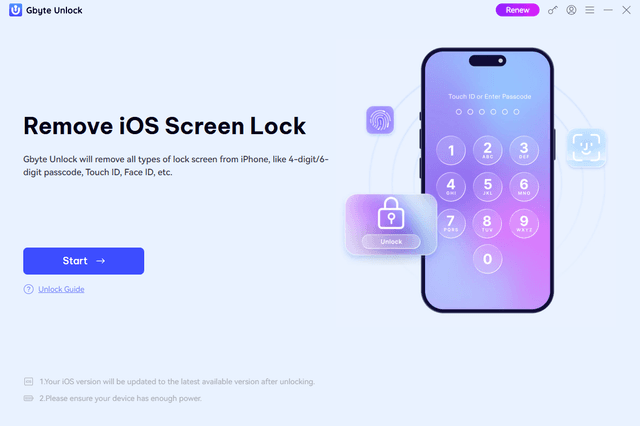 Gbyte Unlock screenshot 2